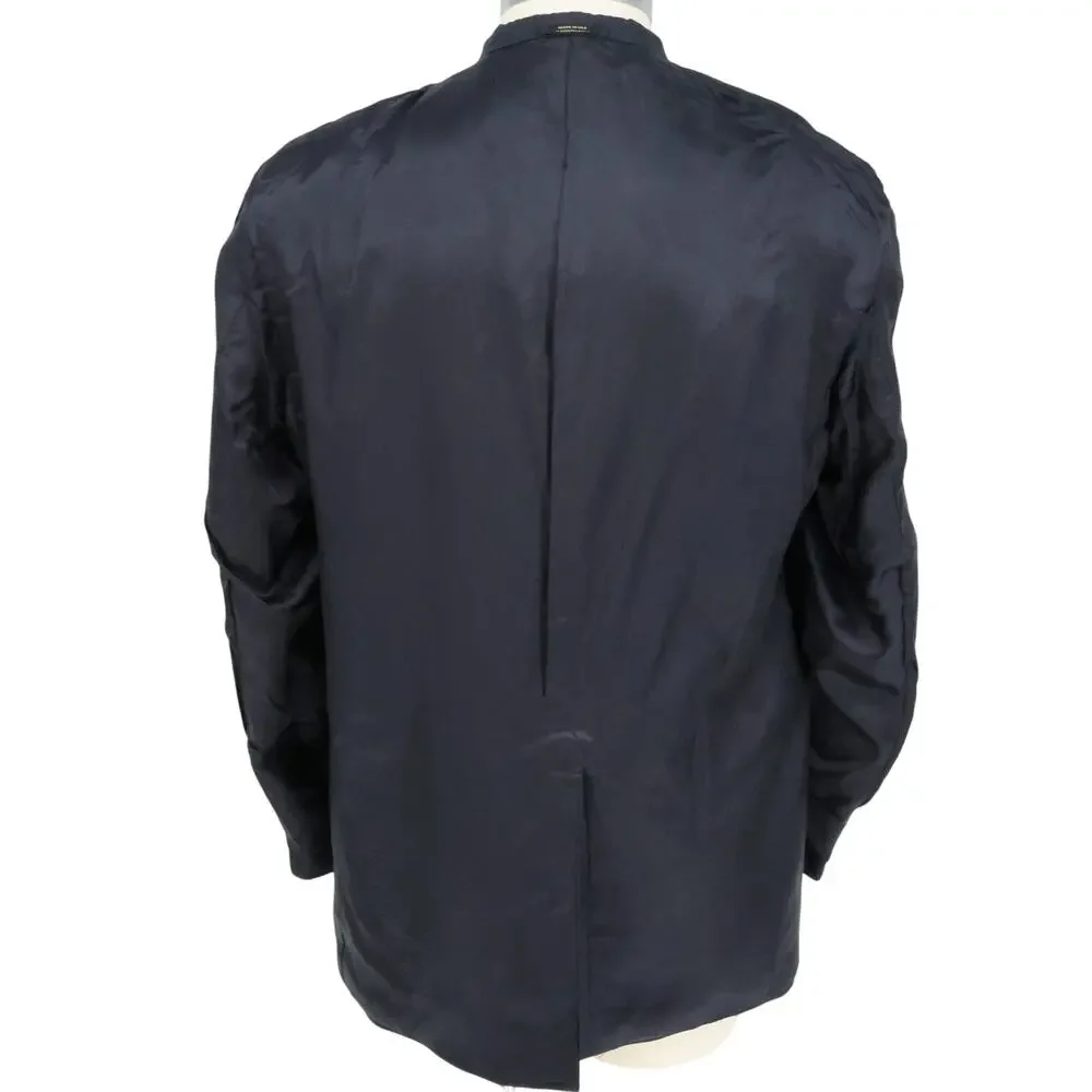 Hart Schaffner Marx Sport Coat Mens 46R Blue Plaid Wool Jacket Lined Career - Picture 13 of 16